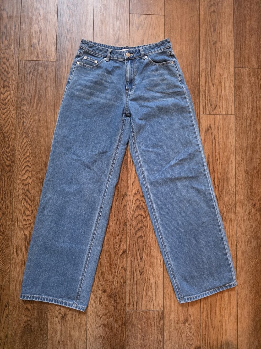 Peppermayo Barrel Leg Jeans in Blue Denim
